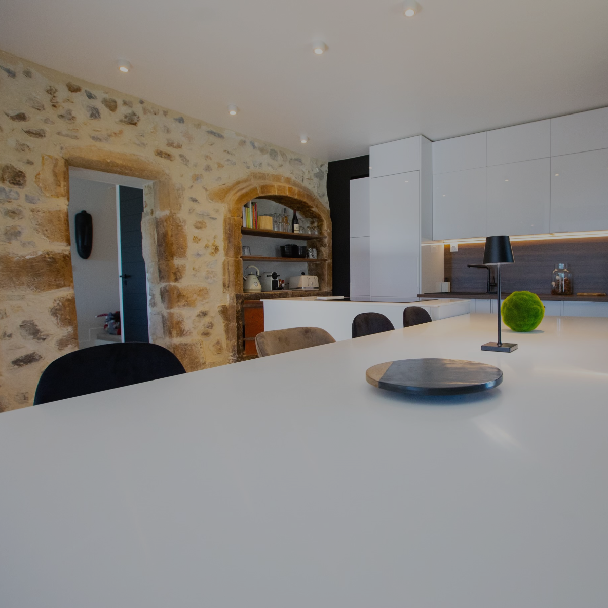 Salle à manger de la batisse principale du gîte